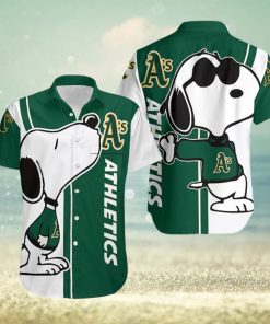 Beach Shirt Oakland Athletics Snoopy Lover 3D Printed Hawaiian Shirt