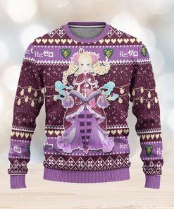 Beatrice Anime Custom Re Zero Xmas Women Mens Ugly Christmas Sweater