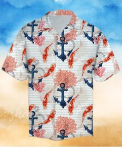 Beautiful Koi Fish And Anchor Hawaiian Shirt