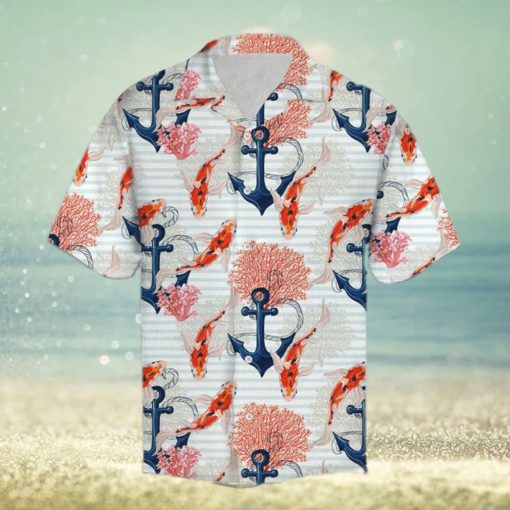 Beautiful Koi Fish And Anchor Hawaiian Shirt