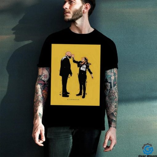 Becky Lynch Slaps Triple H On Smackdown Shirt