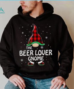 Beer Lover Gnome Buffalo Plaid Matching Family Christmas Shirt
