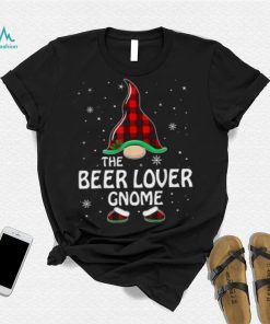 Beer Lover Gnome Buffalo Plaid Matching Family Christmas Shirt