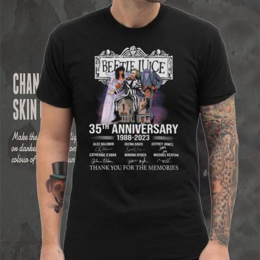 Beetle Juice 35th anniversary 1988 2023 thank you for the memories signatures shirt