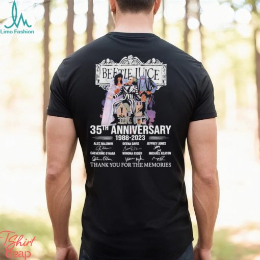 Beetlejuice 35th Anniversary 1988 2023 Thank You For The Memories Signatures Shirt