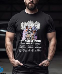 Beetlejuice 35th Anniversary 1988 2023 Thank You For The Memories Signatures Shirt