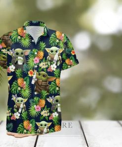 Belvedere Vodka Baby Yoda Tropical Flowery Hawaiian Shirt