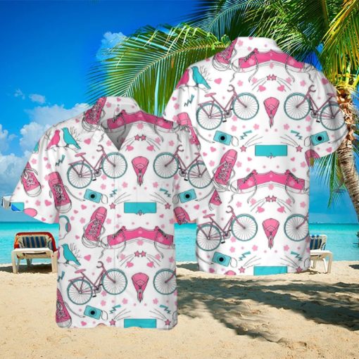 Bicycle Funny Pink Hawaii Beach Shirt