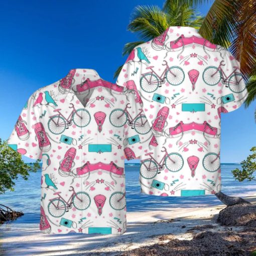 Bicycle Funny Pink Hawaii Beach Shirt