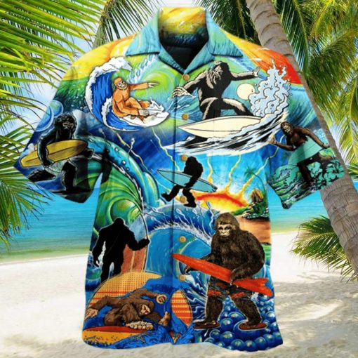 Bigfoot Cool Surfing Limited Hawaiian Shirt Haws