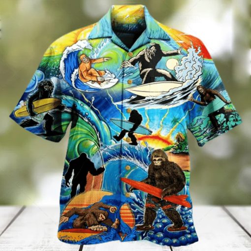 Bigfoot Cool Surfing Limited Hawaiian Shirt Haws