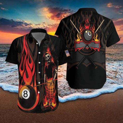 Billiard Mr Bones 8 Ball Hawaiian Shirts