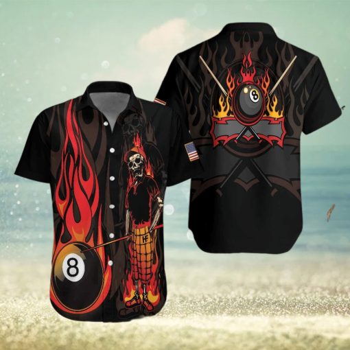 Billiard Mr Bones 8 Ball Hawaiian Shirts