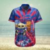 Buffalo Bills Hawaiian Shirt Blue Flower Pink Palm Leaves Buffalo Bills Gift