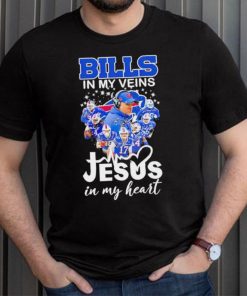 Bills in my veins Jesus in my heart signature shirt