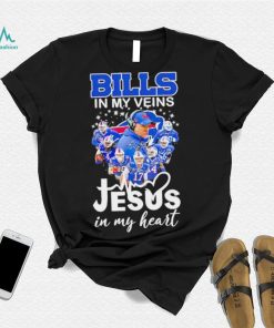 Bills in my veins Jesus in my heart signature shirt