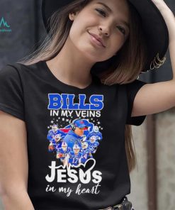 Bills in my veins Jesus in my heart signature shirt