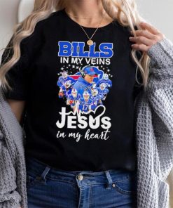 Bills in my veins Jesus in my heart signature shirt