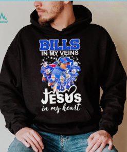 Bills in my veins Jesus in my heart signature shirt