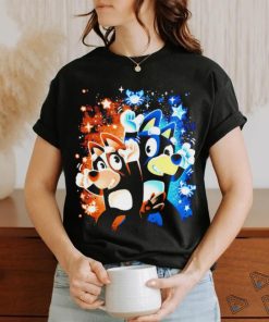 Bingo and Bluey Tickle Crabs cartoon shirt