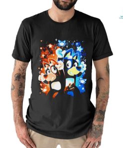 Bingo and Bluey Tickle Crabs cartoon shirt