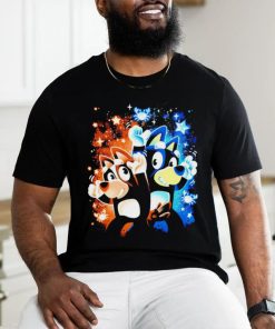 Bingo and Bluey Tickle Crabs cartoon shirt