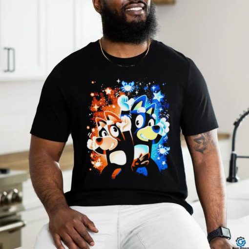 Bingo and Bluey Tickle Crabs cartoon shirt