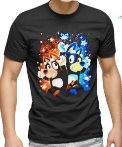 Bingo and Bluey Tickle Crabs cartoon shirt