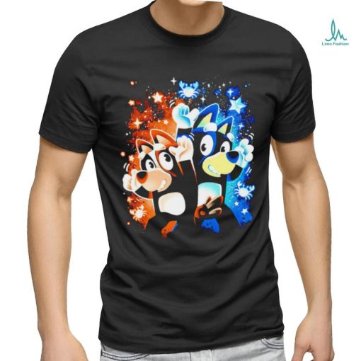 Bingo and Bluey Tickle Crabs cartoon shirt