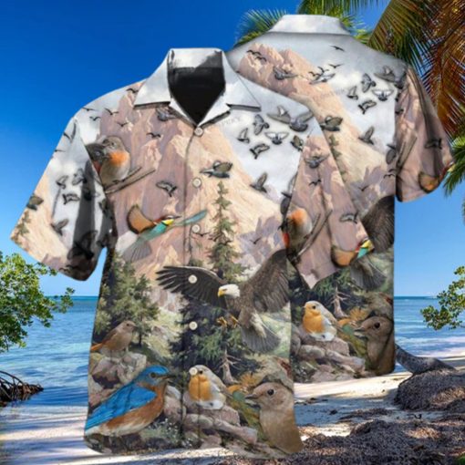 Birds On Mountain Hawaiian Shirt