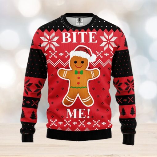 Bite Me Cookie Ugly Christmas Sweater For Men Women