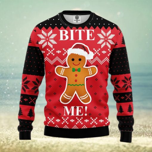 Bite Me Cookie Ugly Christmas Sweater For Men Women