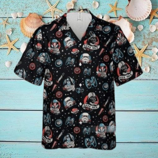 Black Aloha Dark Side Troopers Star Wars Hawaiian Shirt