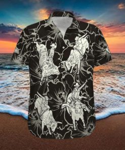 Black Bull Riding Unisex Hawaiian Shirts