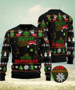 Black Cat Be Jolly Ugly Christmas Sweater Gift Men Women