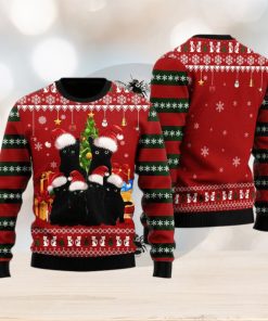 Black Cat Family Christmas Ugly Christmas Sweater, Christmas shirt, Gift for cat lover