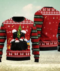 Black Cat Family Christmas Ugly Christmas Sweater, Christmas shirt, Gift for cat lover