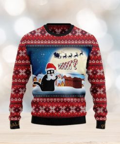 Black Cat What Chimney 3D Ugly Christmas Sweater 3D Gift Idea