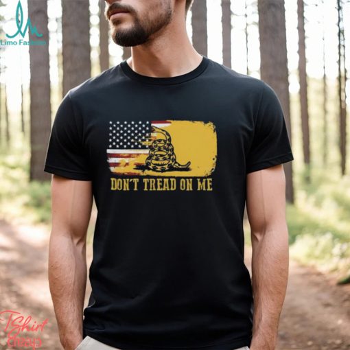 Black Don’T Tread On Me Patriotic Gadsden Flag T Shirt Flags Of The United States Shirt Gift For Men Women