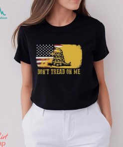 Black Don’T Tread On Me Patriotic Gadsden Flag T Shirt Flags Of The United States Shirt Gift For Men Women