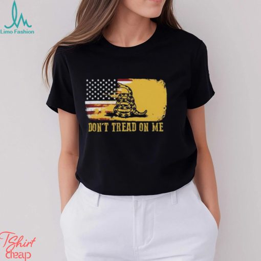 Black Don’T Tread On Me Patriotic Gadsden Flag T Shirt Flags Of The United States Shirt Gift For Men Women