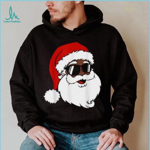 Black Funny Santa Claus Sunglasses Christmas Xmas Boy Girl Shirt