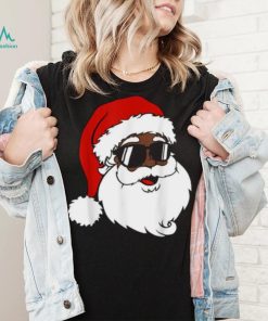 Black Funny Santa Claus Sunglasses Christmas Xmas Boy Girl Shirt