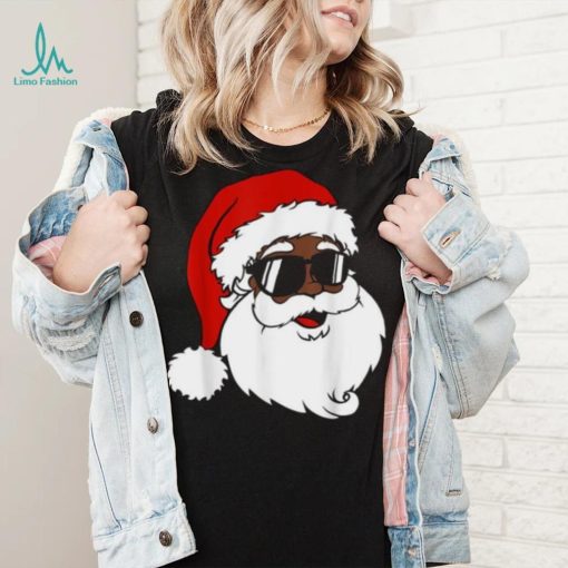 Black Funny Santa Claus Sunglasses Christmas Xmas Boy Girl Shirt