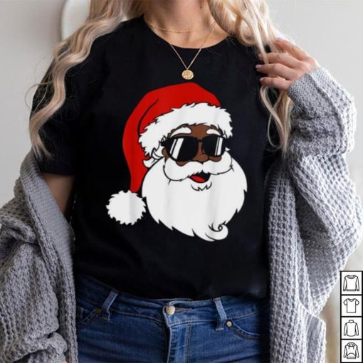 Black Funny Santa Claus Sunglasses Christmas Xmas Boy Girl Shirt