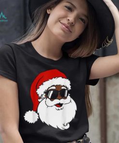 Black Funny Santa Claus Sunglasses Christmas Xmas Boy Girl Shirt