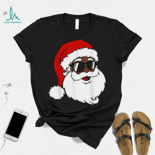 Black Funny Santa Claus Sunglasses Christmas Xmas Boy Girl Shirt