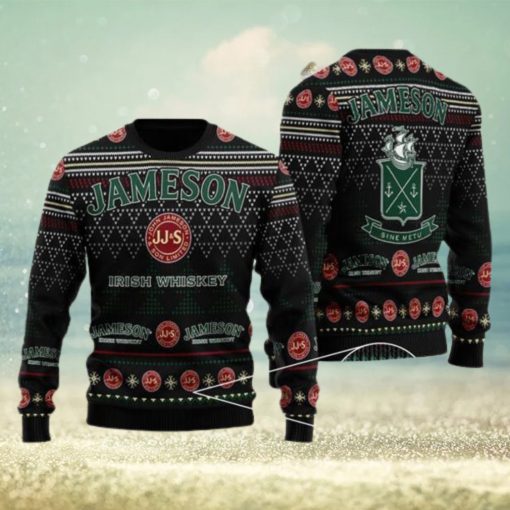 Black Jameson Ugly Christmas Sweater For Men And Women