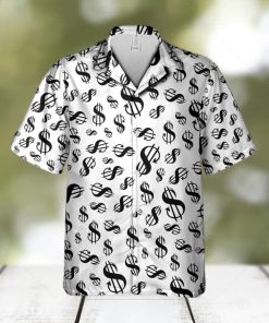 Black   White Dolar Simple Art Hawaiian Shirt Summer Gift For Men And Women