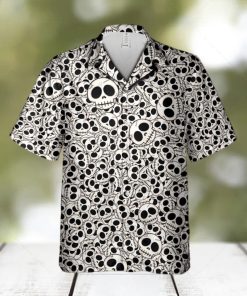 Black White Skulls 3D Hawaiian Shirt Summer Gift For Men And Women